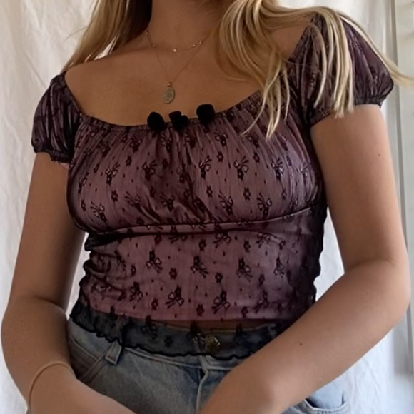 Y2K off the shoulder top - Picture 5 of 7